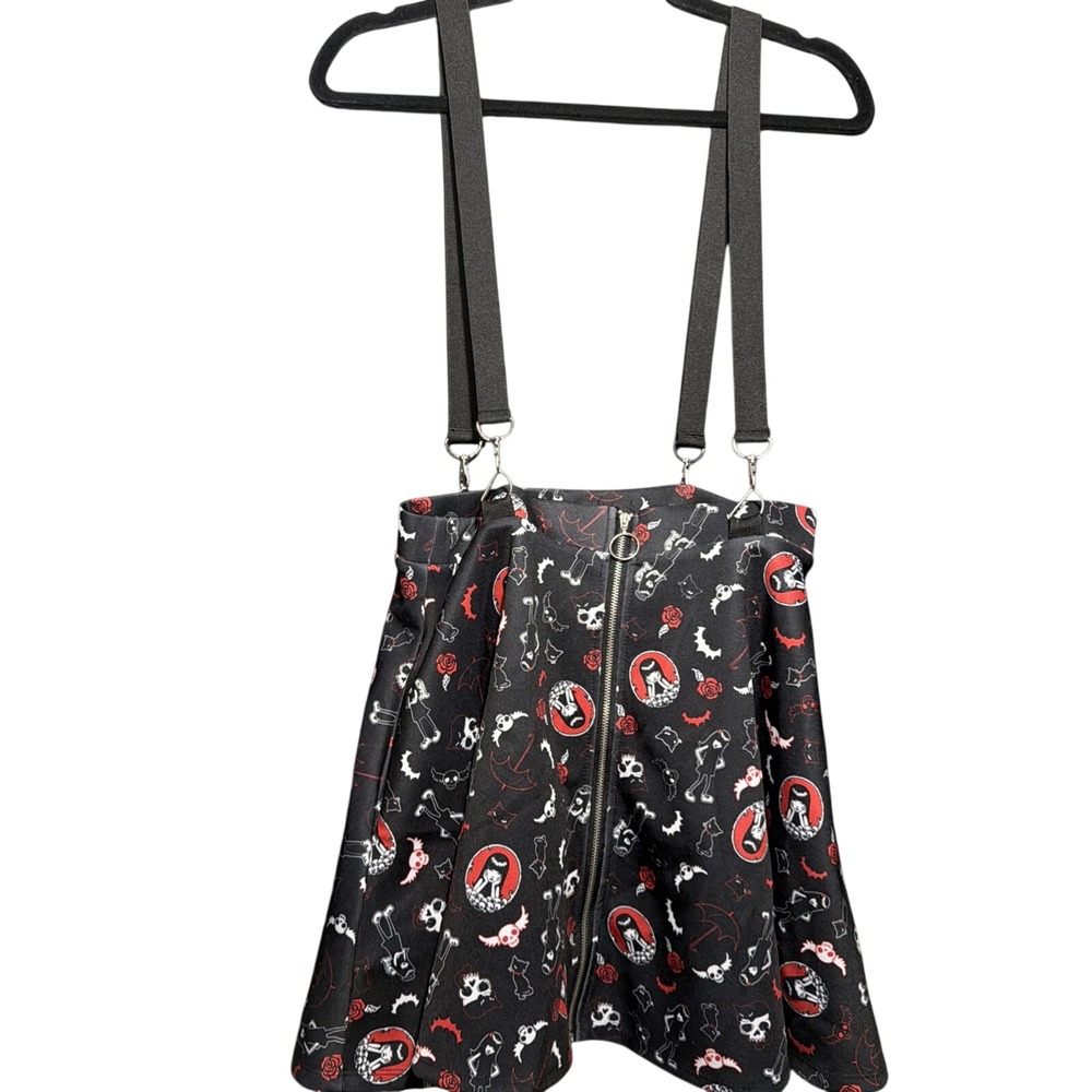 Emily The Strange Skirt With Suspenders M